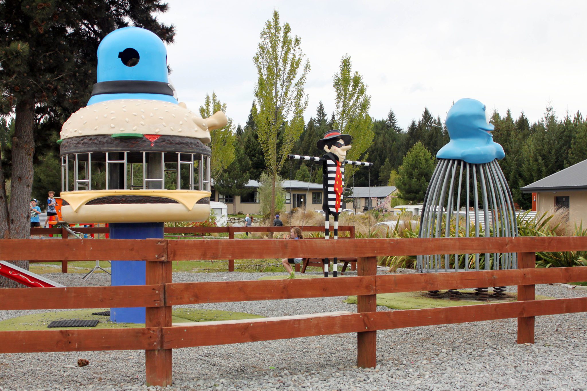 Discover the retired McDonald's play land at Lake Ruataniwha campground- Visit these 17 underrated spots on New Zealand's South Island- Where to go in New Zealand #newzealand #southisland #lakeruataniwha