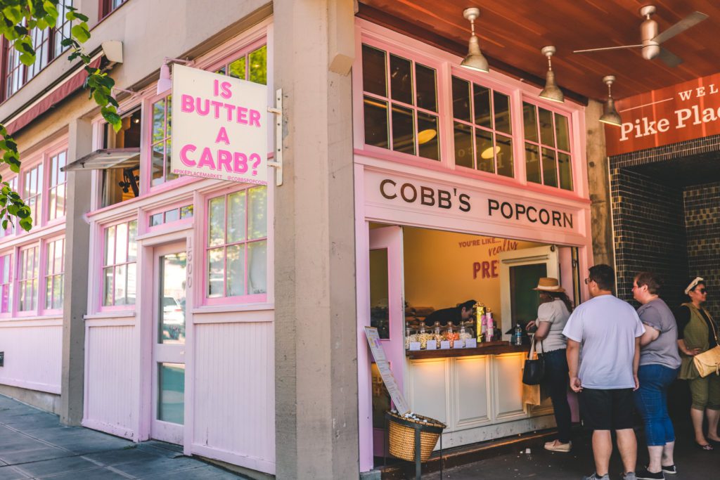 Fun Things to Do in Seattle With Kids | Pike Place Market Cobb's Popcorn #simplywander