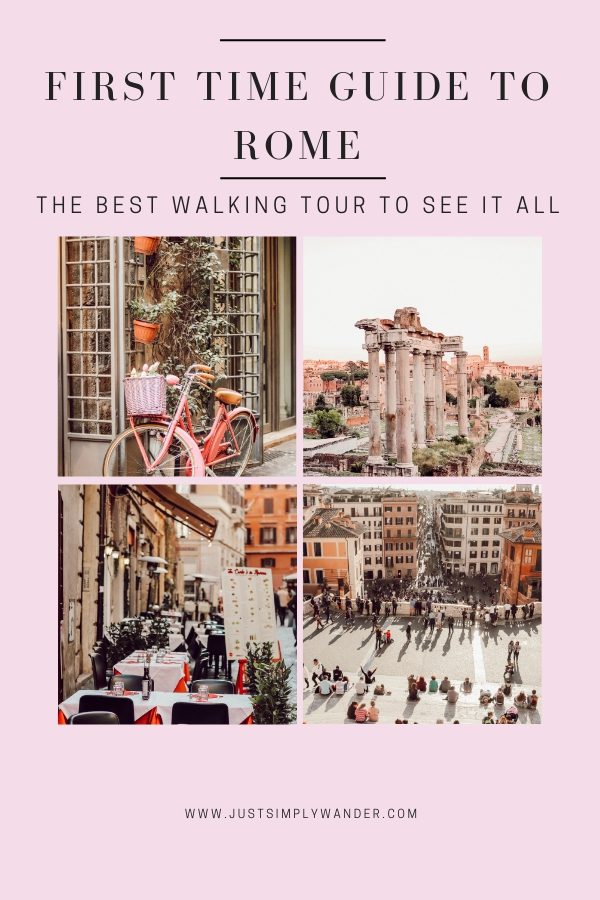 First time guide to Rome | The best walking tour to see it all #rome #italy #simplywander