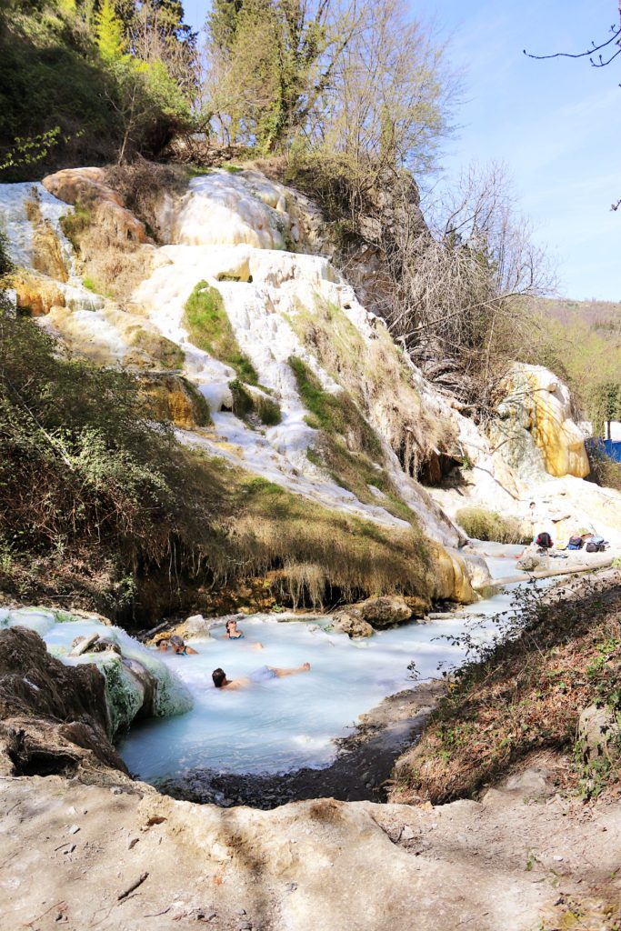 Fosso Bianco springs in Bagni San Filippo | How to spend a romantic weekend in Tuscany Italy #simplywander #fossobianco #italy #tuscany