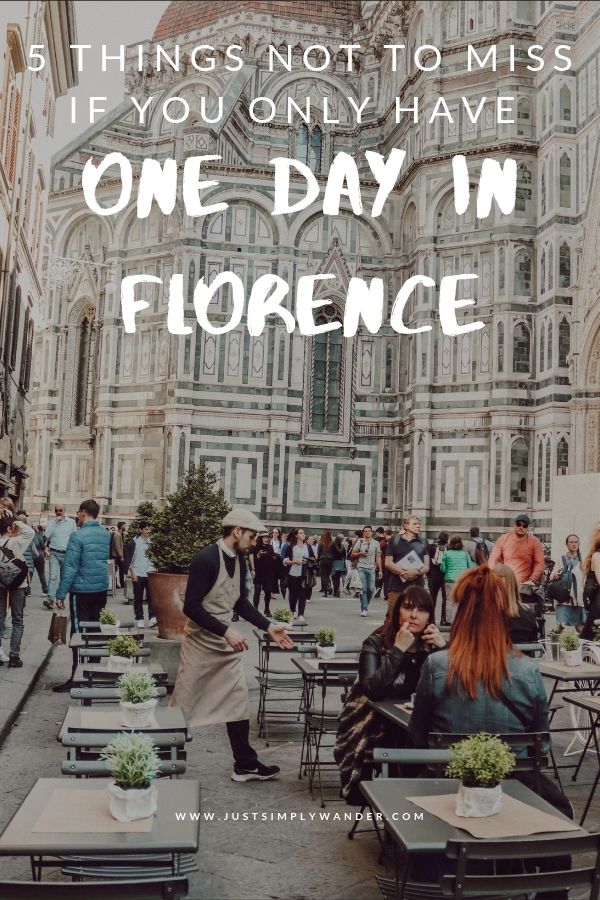 If you only have one day in Florence Italy don't miss these 5 spots | Simply Wander #Florence #Italy