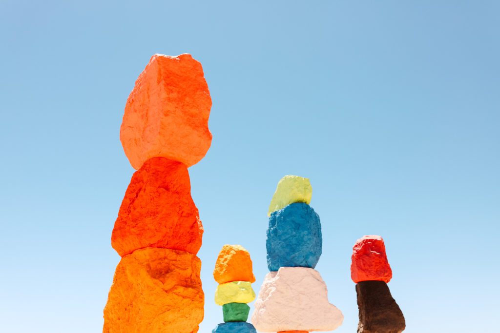 Best things to do off the Las Vegas strip with kids | Seven Magic Mountains #simplywander #sevenmagicmountains #lasvegas