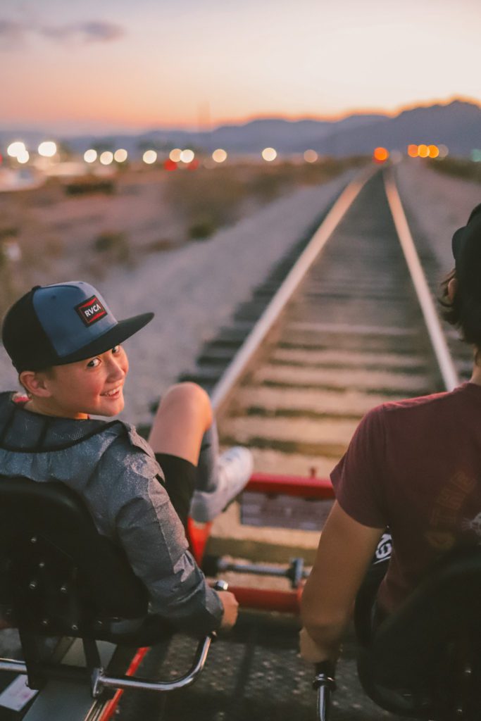 10 Things to do Off the Las Vegas Strip | Rail Explorers Rail Bike Tour #simplywander #vegas #railexplorers