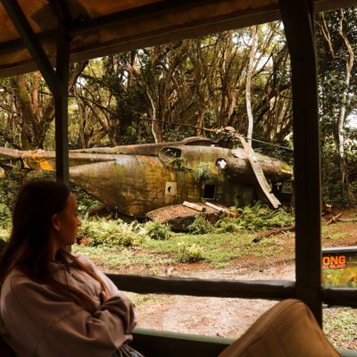 What to expect on a Jungle Expedition Kualoa Ranch Tour | Oahu Hawaii #simplywander #kualoaranch #jungleexpedition #oahu #hawaii
