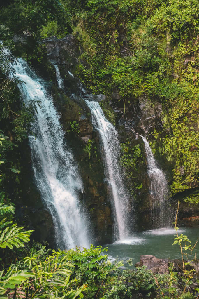 9 of the Best Waterfalls in Maui | Upper Waikani Three Bears Falls #simplywander #maui #hawaii #threebears #upperwaikani