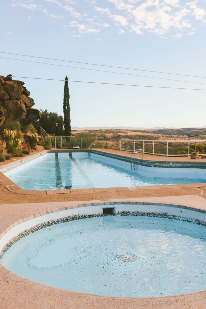 Arcosanti: One of the most unique places to stay in Arizona | Swimming pool #arcosanti #arizona #simplywander