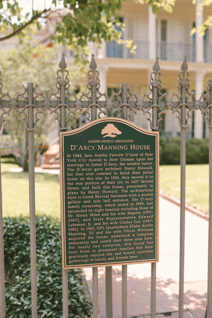 18 Famous Places to See in New Orleans' Garden District | D'Arcy Manning House #simplywander #neworleans #gardendistrict