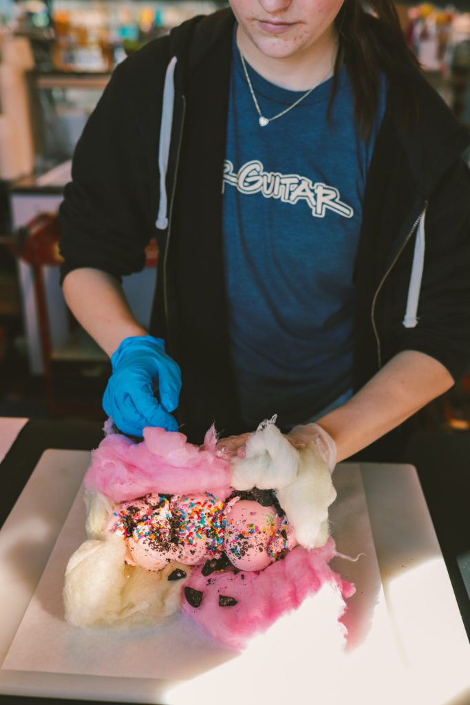 Best Places to Get Dessert in the Phoenix East Valley | Scoopwell's Dough Bar at Air Guitar #simplywander