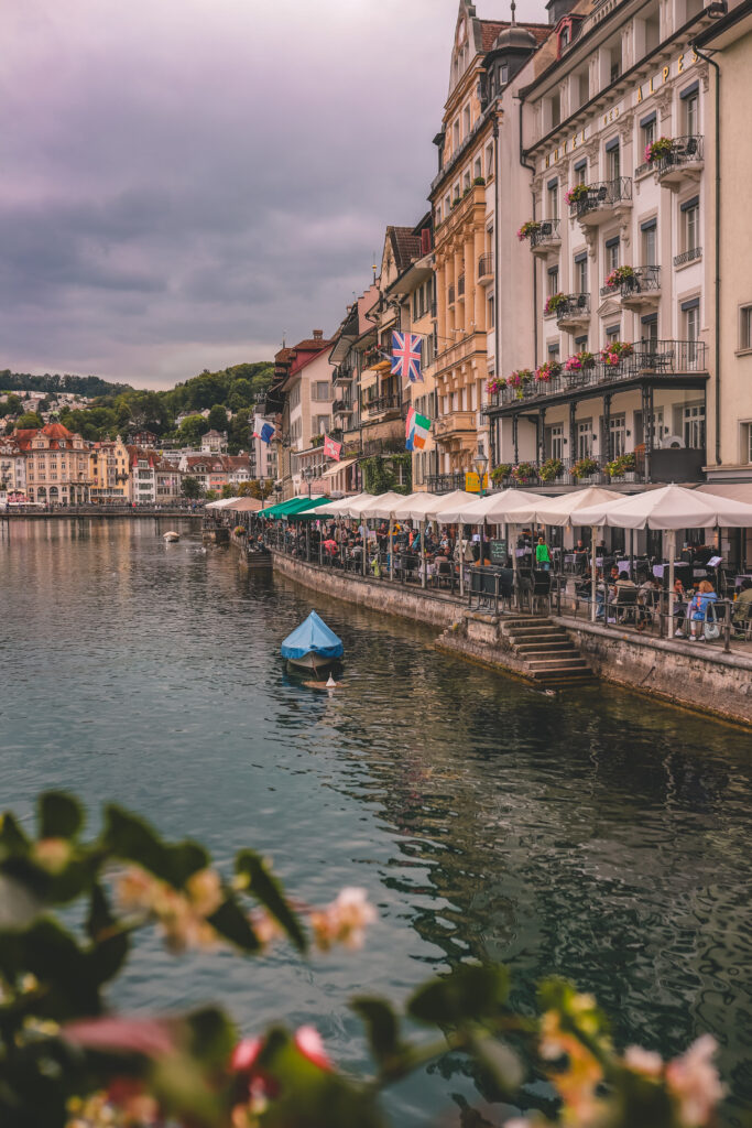 Riverfront Promenade Lucerne, Switzerland