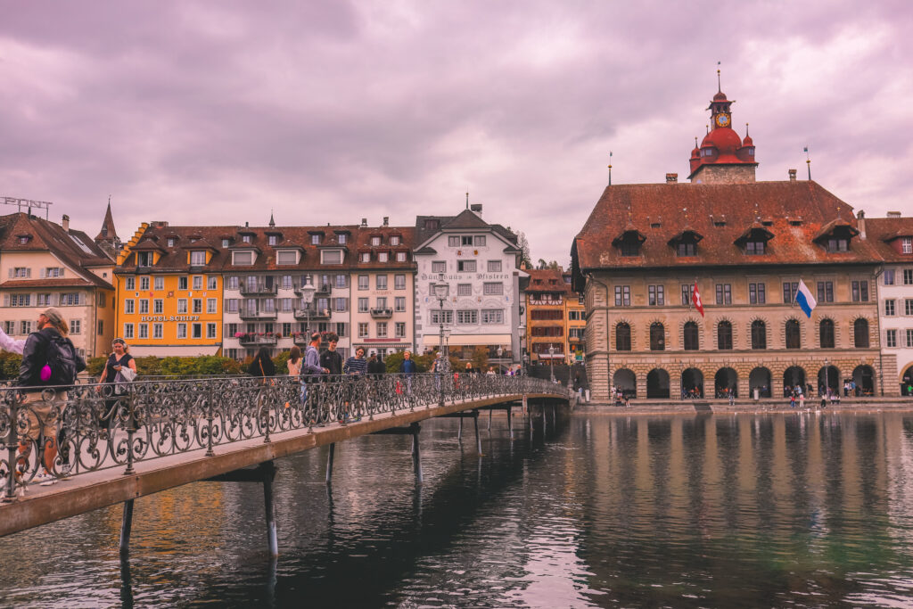 Riverfront Promenade Lucerne, Switzerland