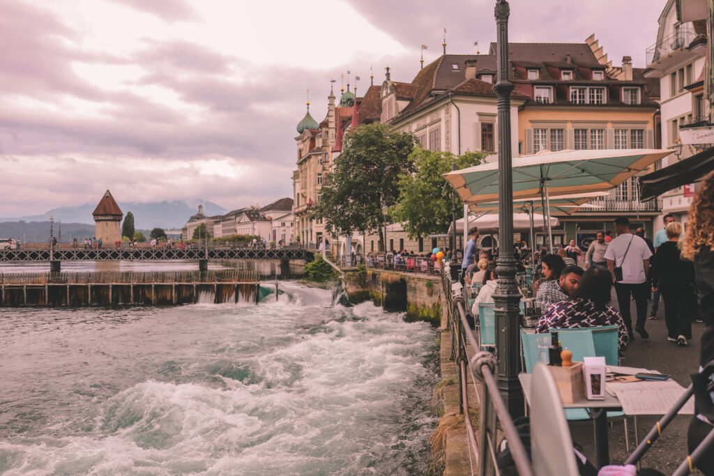 Riverfront Promenade Lucerne, Switzerland