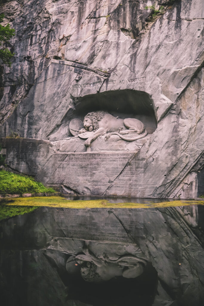 Wounded Lion Monument Lucerne, Switzerland