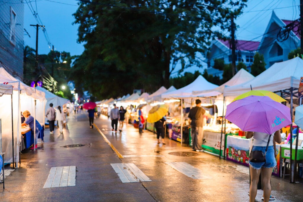 Walking Street Saturday Night Market Chiang Rai, Thailand