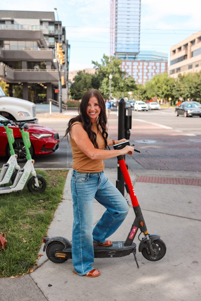 Riding scooters in Salt Lake City, UT