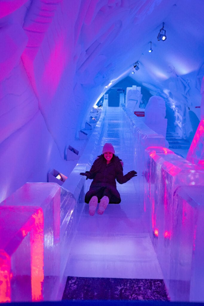 Hotel de Glace ice slide, Quebec, Canada