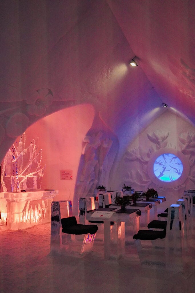 Hotel de Glace Ice Restaurant, Quebec, Canada