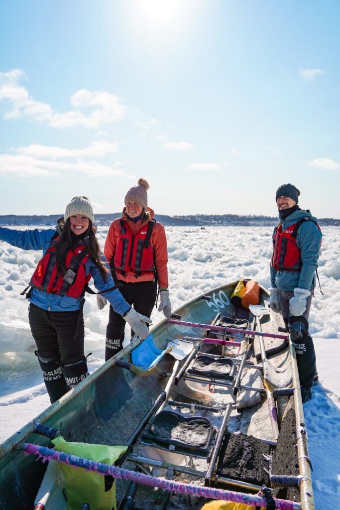 Canot A Glace ice canoeing, Quebec City, Canada