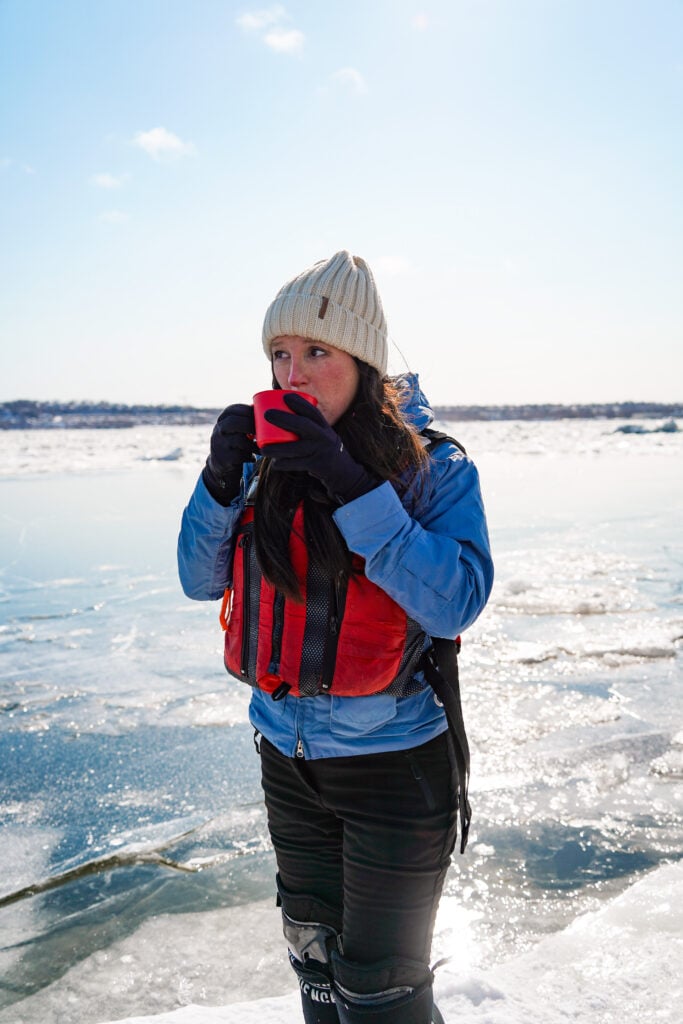 Canot A Glace ice canoeing, Quebec City, Canada