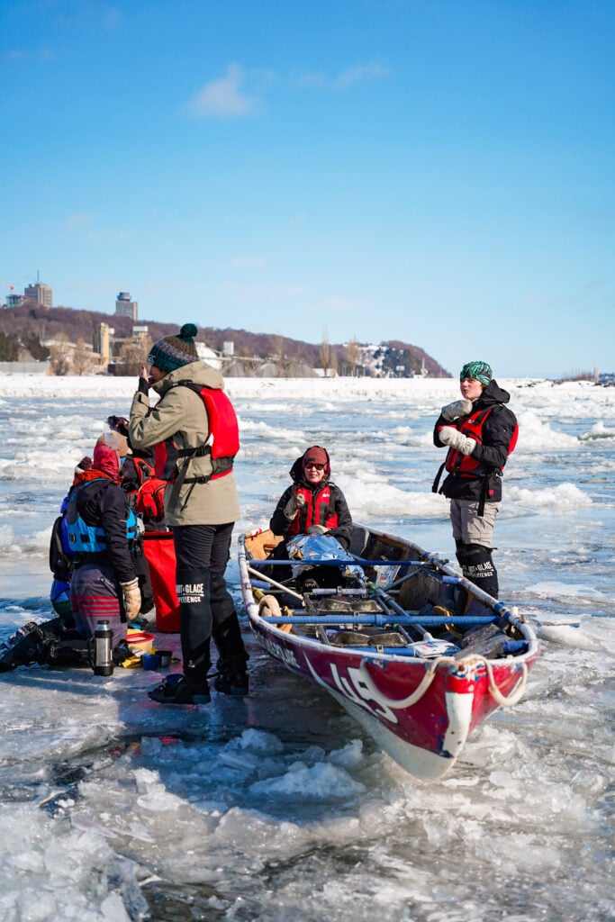 Canot A Glace ice canoeing, Quebec City, Canada