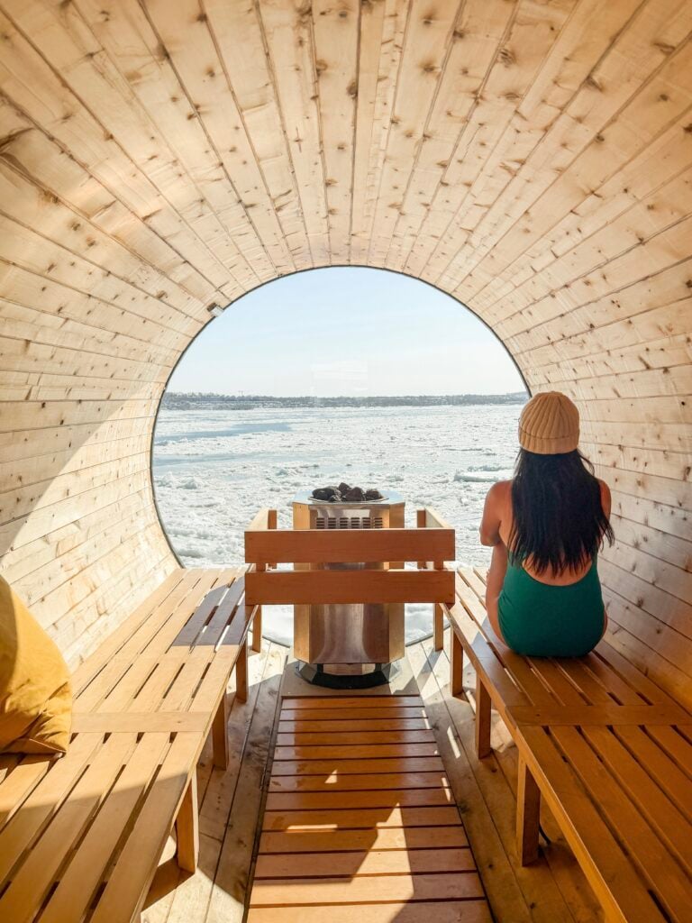 Canot A Glace ice canoeing, Quebec City, Canada