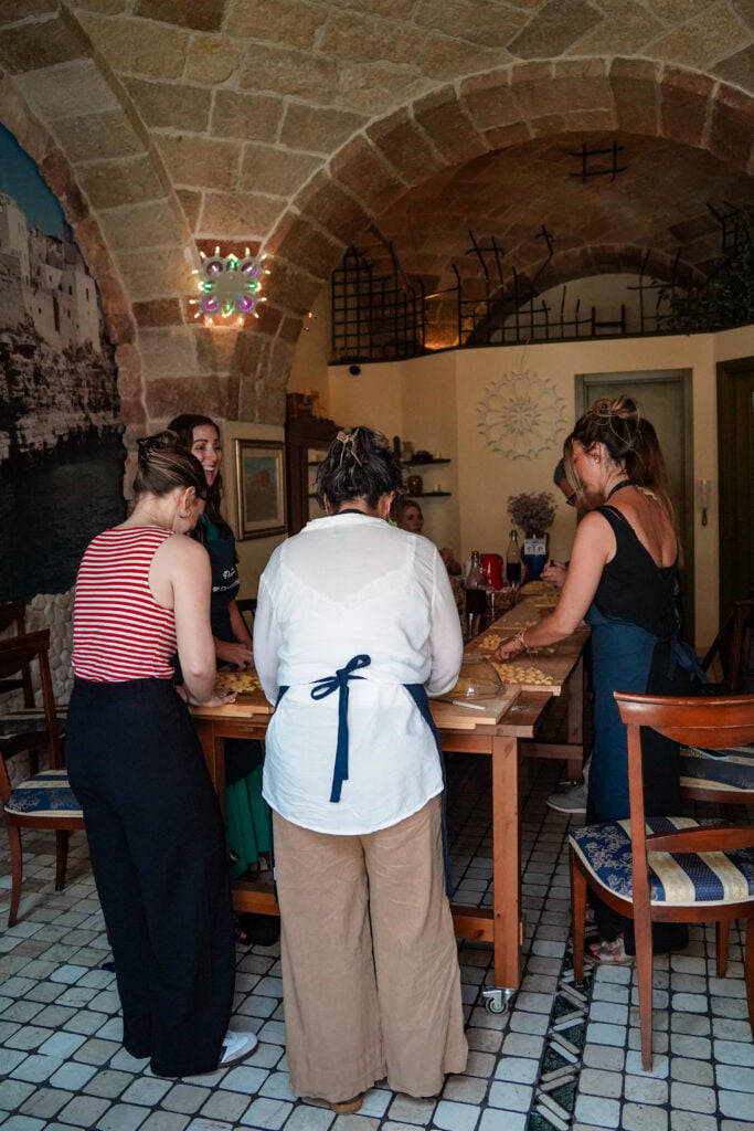 Pasta cooking class, Polignano a Mare, Italy