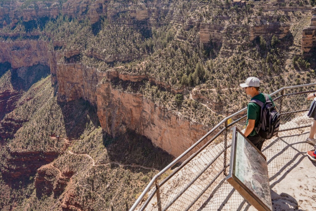 Riding e-bikes at the Grand Canyon National Park, Arizona