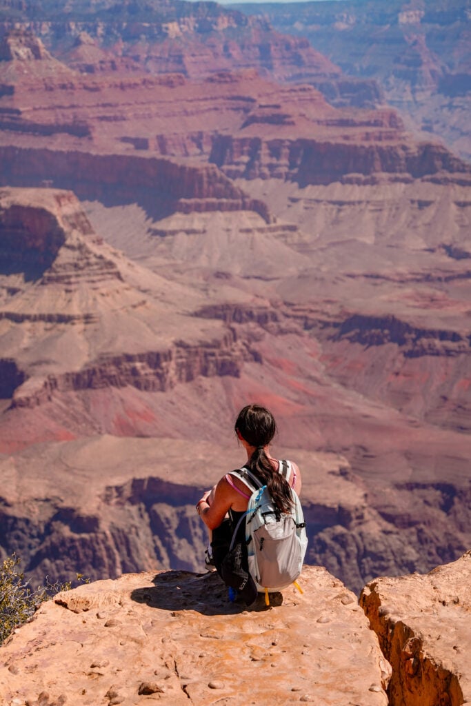 Riding e-bikes at the Grand Canyon National Park, Arizona