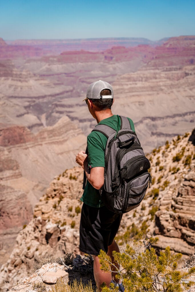 Riding e-bikes at the Grand Canyon National Park, Arizona