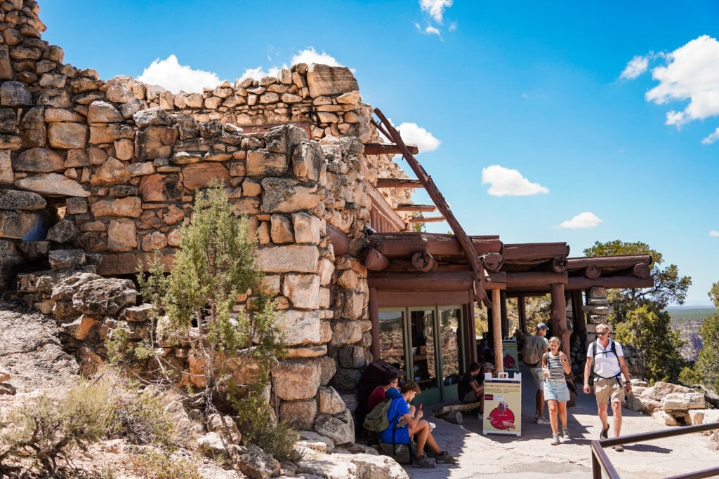 Riding e-bikes at the Grand Canyon National Park, Arizona